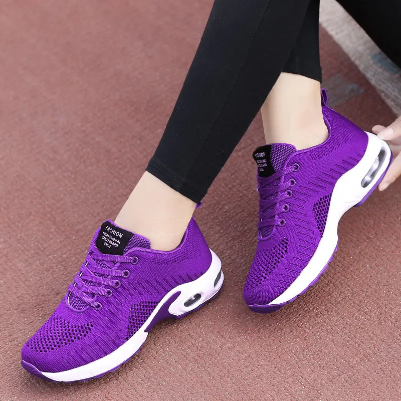 

CS041 ladies sneakers 2021 fly weave hollow out breathable leisure and light sneakers women, Custom color or our colour stock