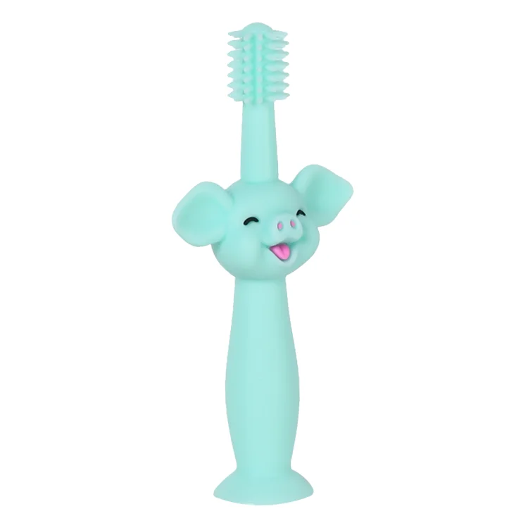 

Factory Supply Grip Training Exquisite Gorgeous Luxurious Wholesale Silicone Toothbrush, Light pink or cyan