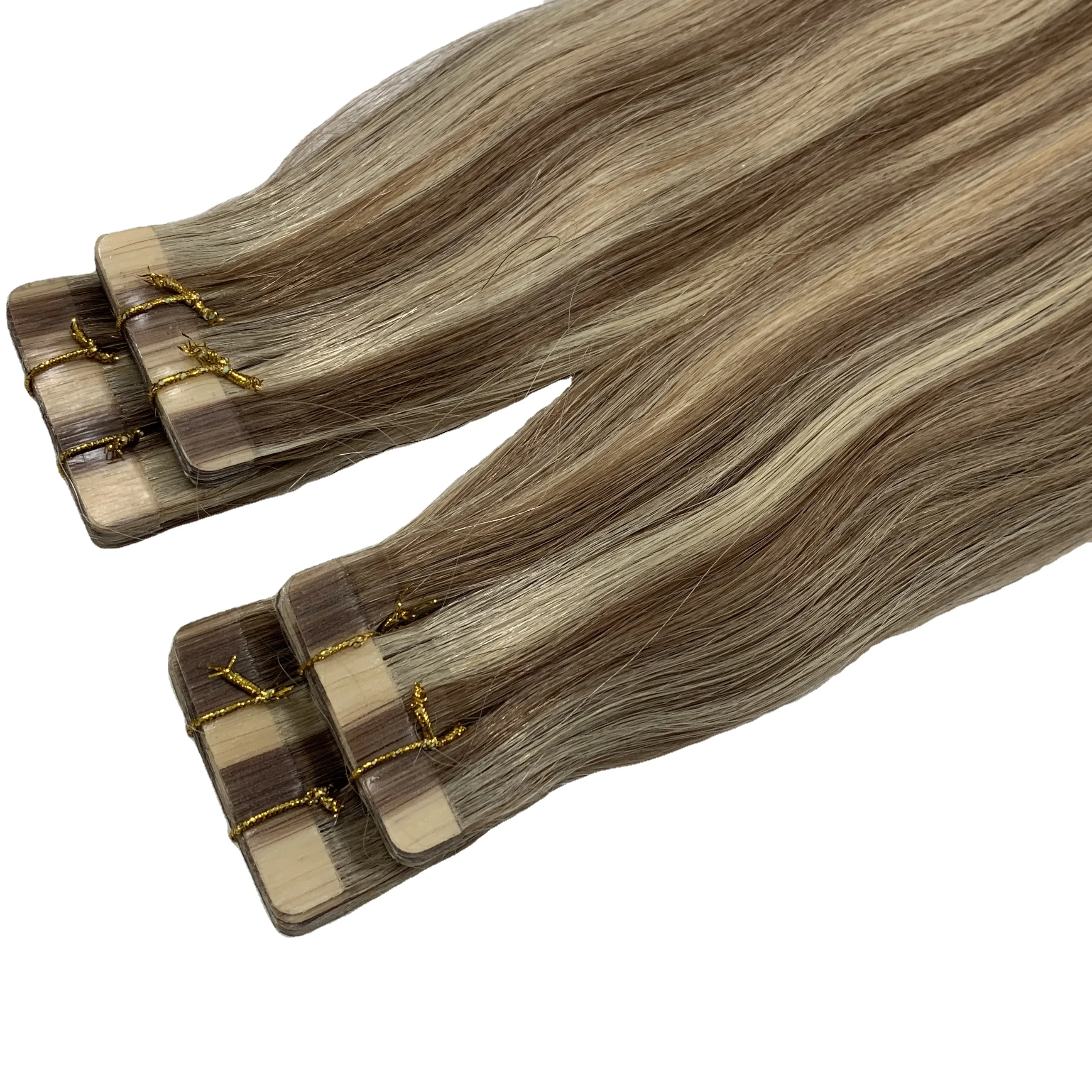 

18 inch double drawn remy human hair piano colors tape in extensions, Ombre color(many color available)