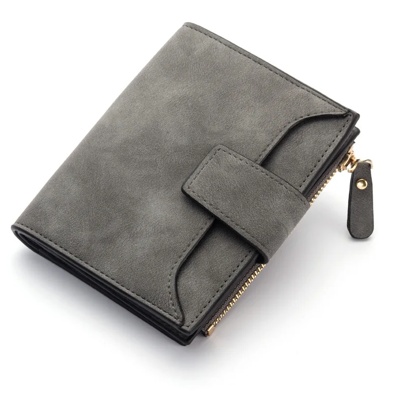 

2021 New Style Short Single Zipper Large Capacity Korean Edition Personalized Lady Retro Wallet And Purse