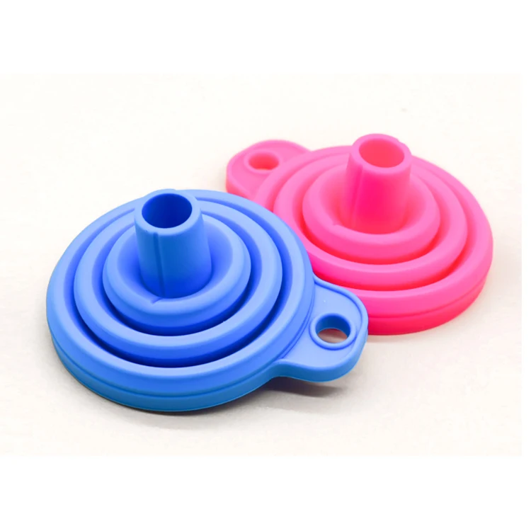 

Foldable Kitchen mini silicone foldable collapsible funnel, Customized