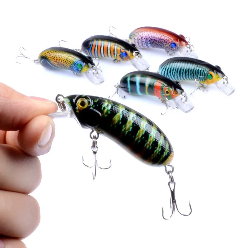 

1Pcs Warcraft Minnow Fish Fishing Lure Baits 6cm/9.7g With 2 Treble Hooks Artificial Hard Swimbait Tackle For Ocean River