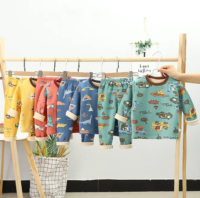 

CCYH high quality children home wear clothes sets organic cotton baby clothes kids girls winter pyjamas, Pictures showed