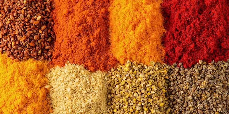 A colorful bowl of curry spices