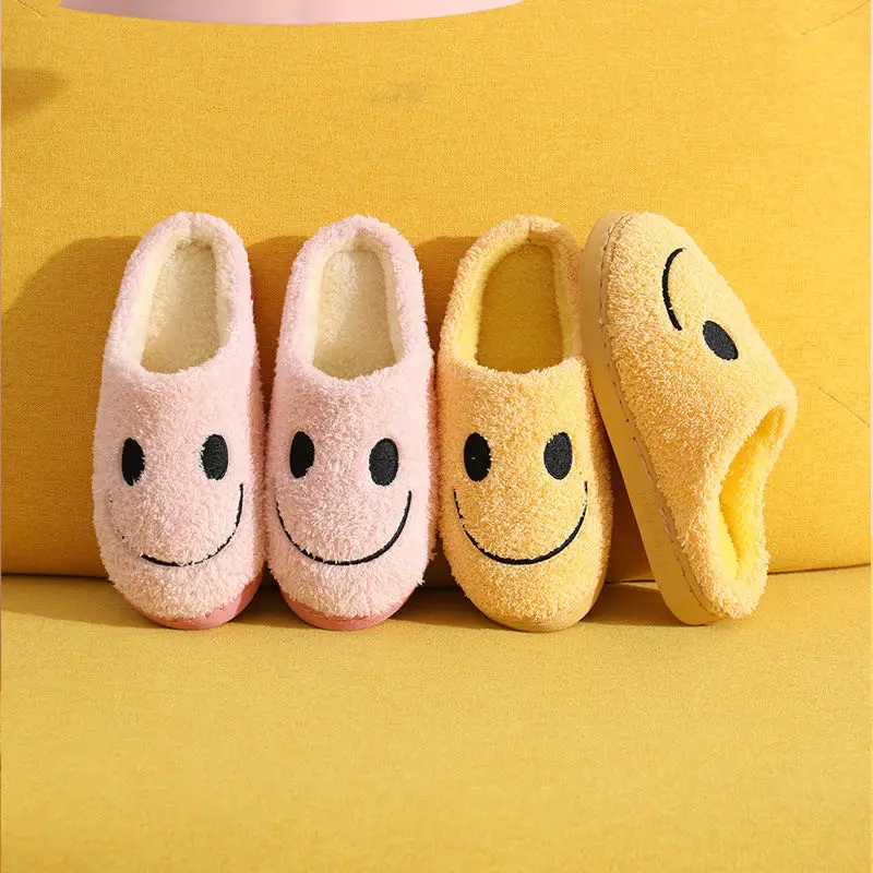 

Womens Slippers Fluffy Women's House Women Sandals Winter Wholesale Warm plush Kids Spa Sneaker Smiley Custom Slipper, Please contact customer service to choose your preferred color