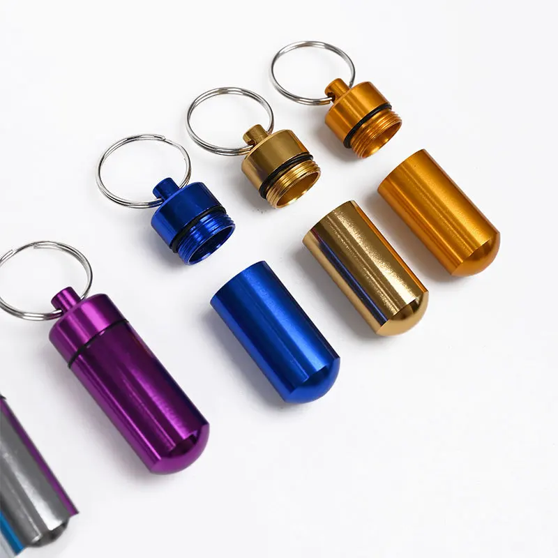 

Outdoor Camping and Hiking Accessories Multifunctional Portable Sealed Cabin Aluminum Alloy Keychain Waterproof Storage Box