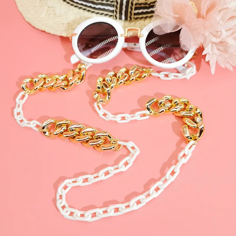 

Hip-Hop Style Resin Beaded Bag Chain Ccb Acrylic Splicing Glasses Chain Beaded Face Masking Strap, As pic