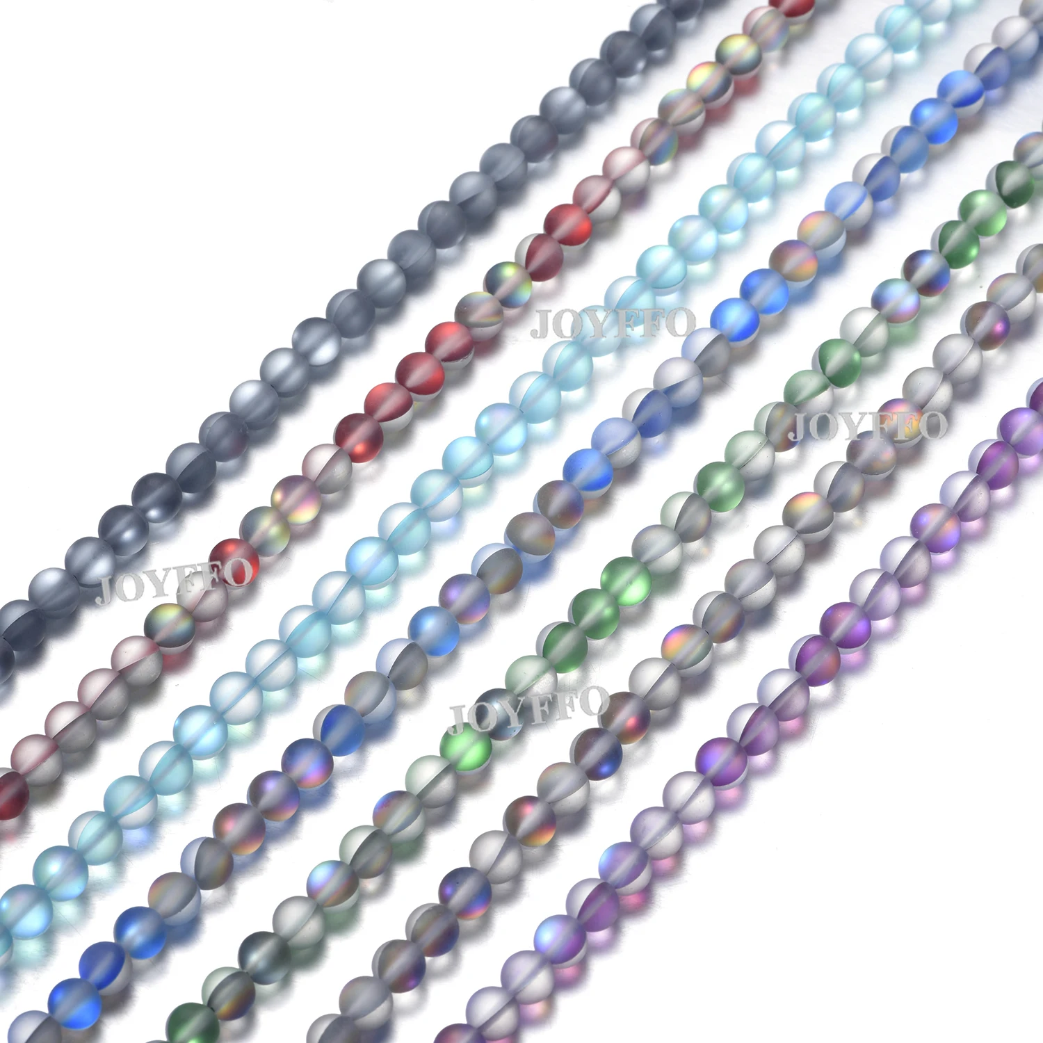 

2020 Hot Faceted Round Assorted Color Agate Beads Natural Rainbow Moonstone Gemstone Round Quartz Loose Beads For DIY Jewelry, Picture