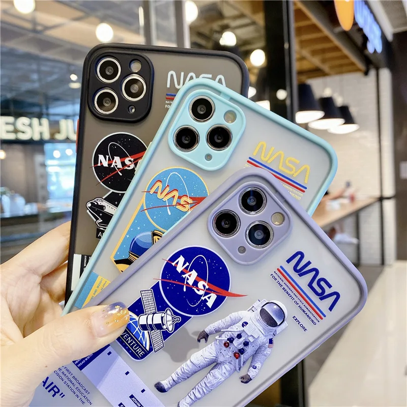 

R1-Trend cartoon astronaut Four corners drop proof IMD Silicone Soft 2020 New Phone Case Cover For iphone 11 pro max