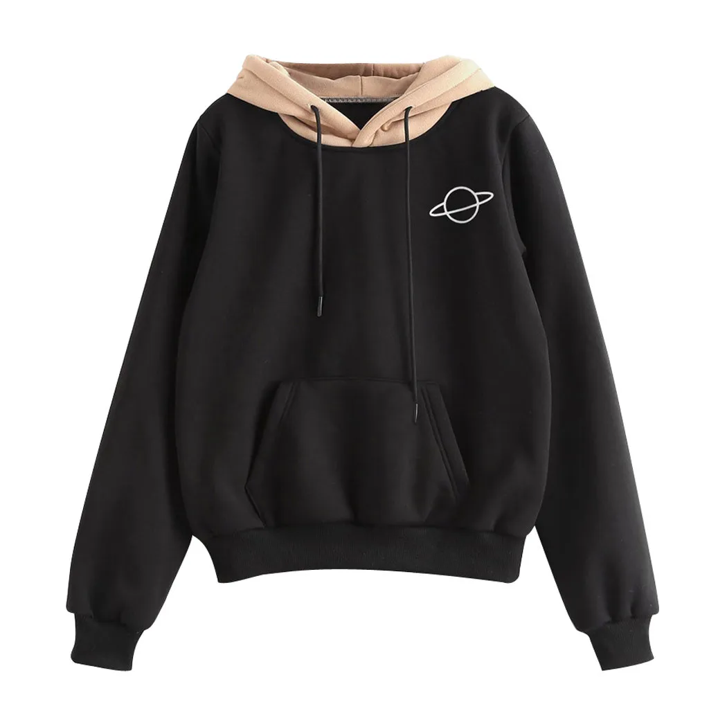 

Women Sweatshirts Women's Autumn Casual Long Sleeve Pouch Pocket Pullover Hoodie Blouse Spring Sudadera Autumn Sweatshirt S-XXL