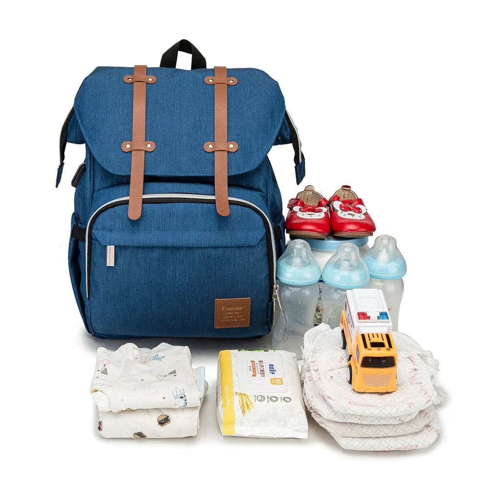 

Drop Ship Baby Diaper Bag Backpack Baby Stroller Bags Dads Waterproof Knapsack Maternity Nursing Nappy USB Backpacks Travel Bags