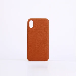 Shockproof Genuine Cow Leather Mobile Phone Case Smart Phone Case With Litchi Grain