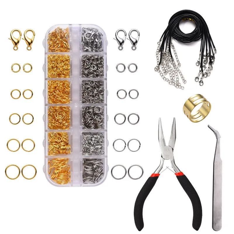 

Pandahall 1 Box DIY Woman Jewellery Necklace Accessories Kit, Platinum & golden