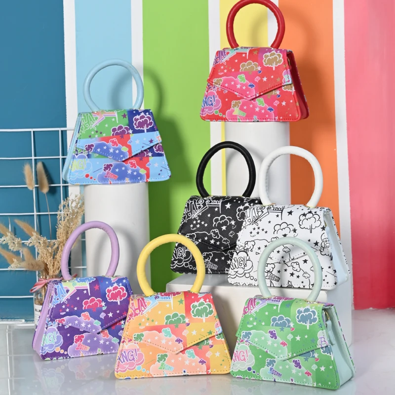 

Design Girls Shoulder Purse Bag Kids Mini Stylish Unique Creative Crossbody Handbags, 7 colors