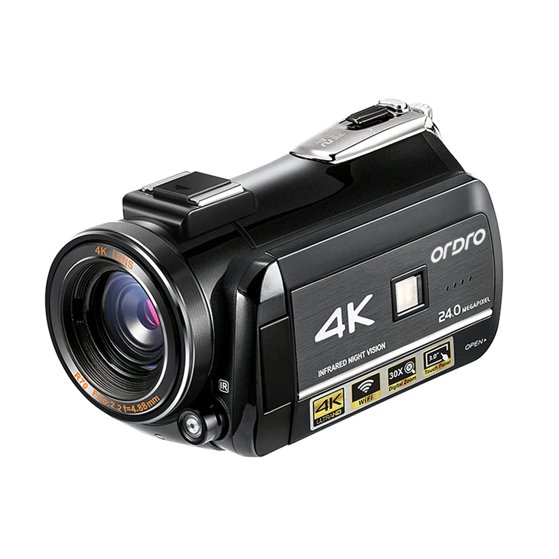 

4K Camcorder Infrared IR Night Vision Camera Video Camera Professional Ordro AC3 Wifi Camera