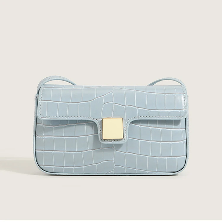

EM694 New luxury embossed crocodile pattern square crossbody womens bags 2021 shoulder small handbag
