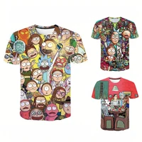 

Rick and Morty 3D T Shirt Men Tshirt Summer Anime T-Shirt Short Sleeve Tees O-neck Tops Drop Ship Long Tee Shirt