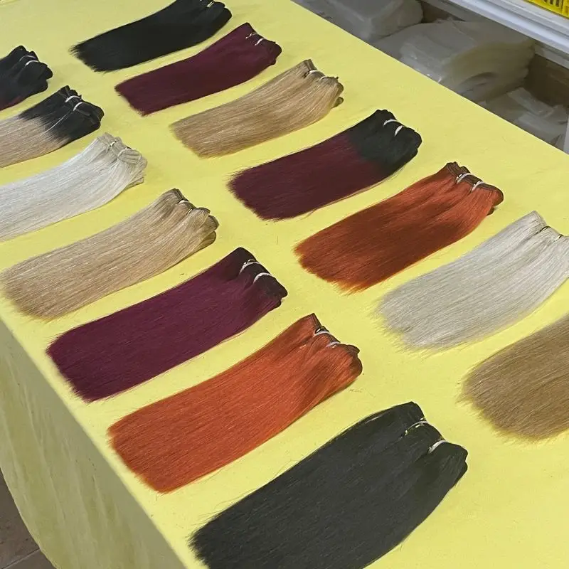 Super Double Drawn Hair Bone Straight Double Drawn Human Hair Bundles Cuticle Aligned Brazilian Human Hair Bundles