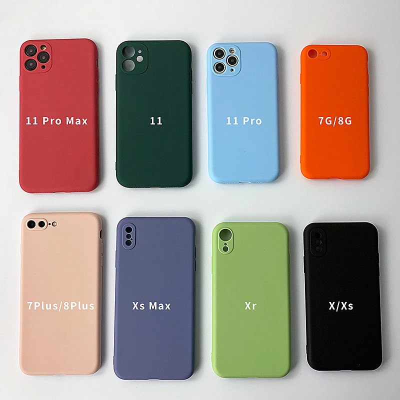 

For iPhone7/8p xrs 11/12promax Suitable Mobile Phone Case Silicone Shell TPU Anti-Fingerprint Phone Case, Red