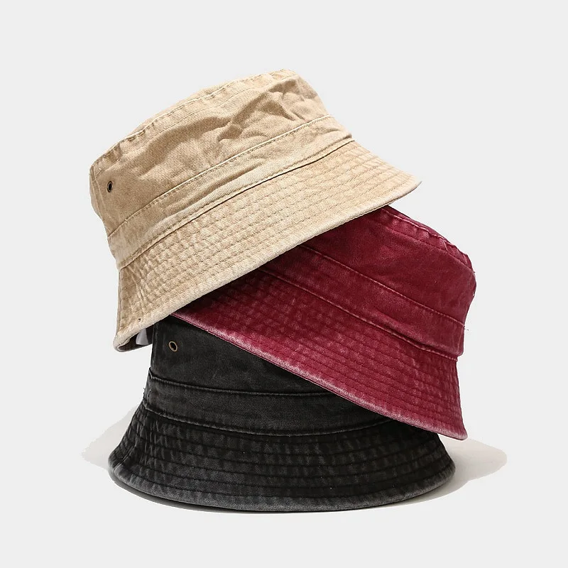 

Free shipping Topi buket sunhat wholesale denim washed cotton luxury sombrero gorra de pescador acid wash bucket hat chapeau bob, Many