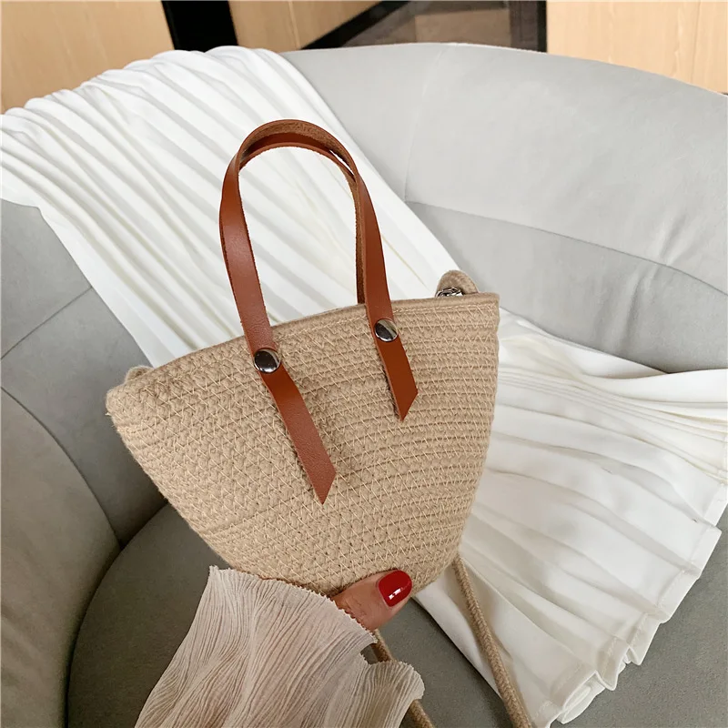 

new design designer solid color luxury straw tote bag ladies handbags women bags hand bags for women