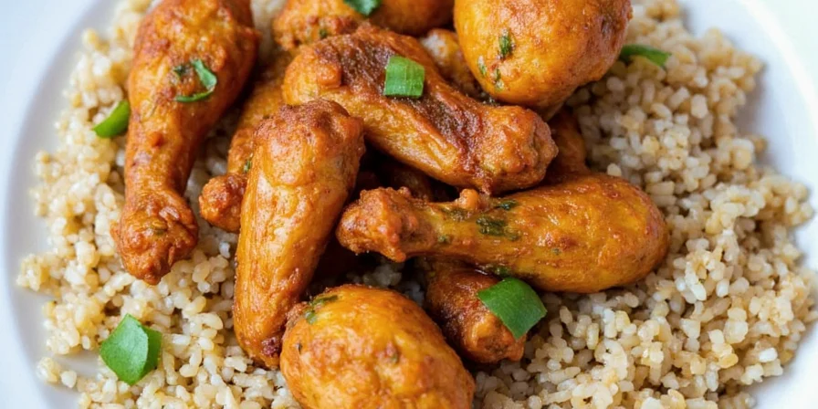 Nutrition facts chart comparing Ethiopian chicken to other global dishes