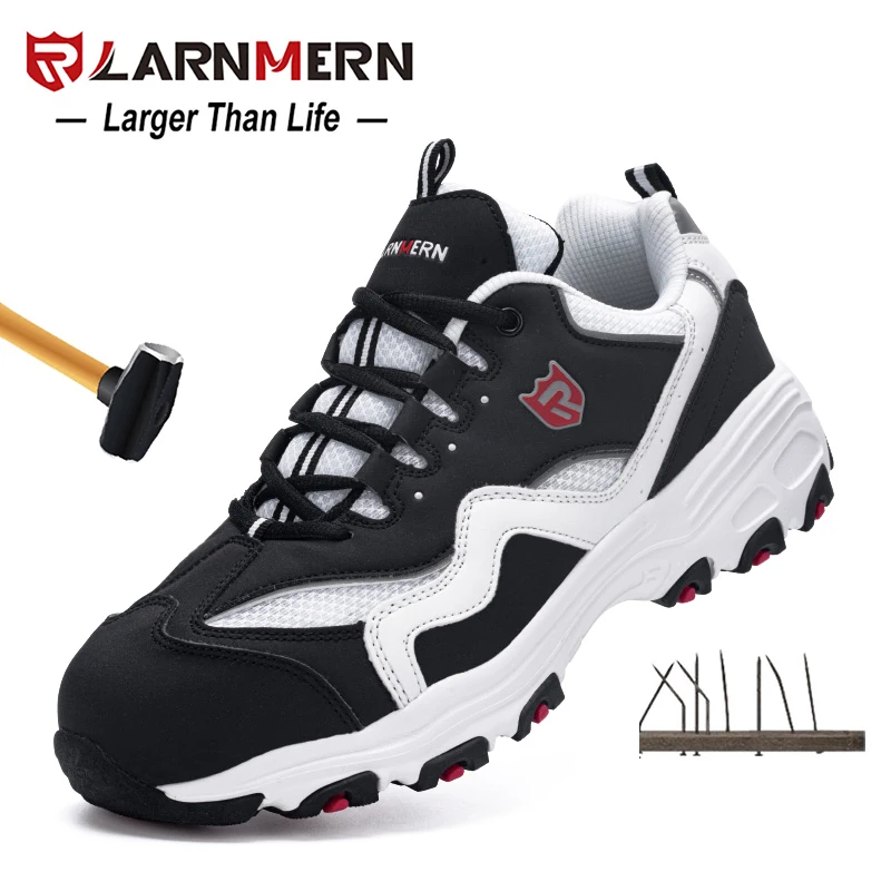 

LARNMERM OEM/ODM Men Safety Shoes Work Shoes Steel Toe Comfortable Lightweight Breathable Construction Warehouse Protection Shoe