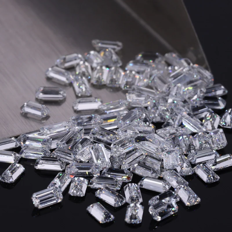 

wholesale loose lab diamonds 3*4mm baguette emerald cut lab grown diamonds