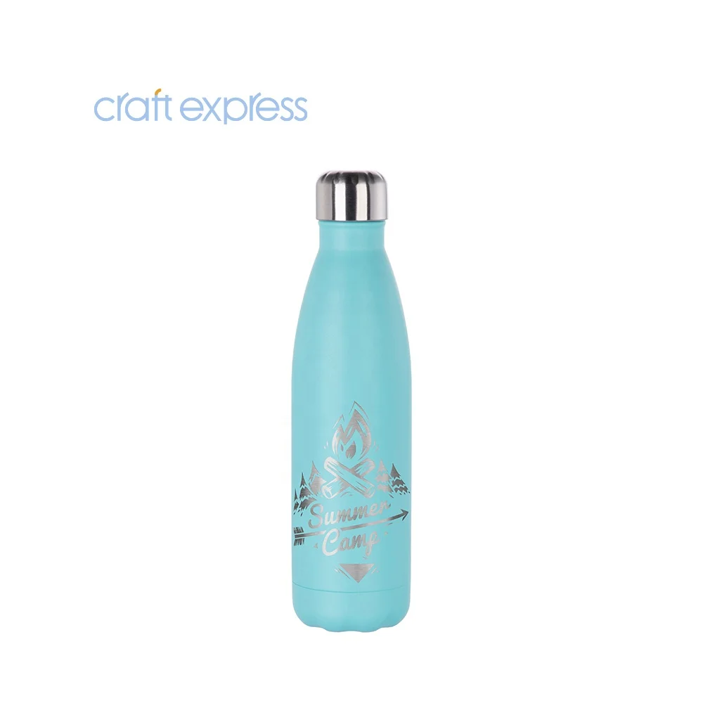 

Craft Express Promotion Custom 500Ml Mint Green New Style Double Wall Water Bottle Powder Coated Stainless Steel Cola Bottle