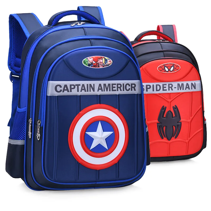 

3D hero kids backpack travel bags boys School bag