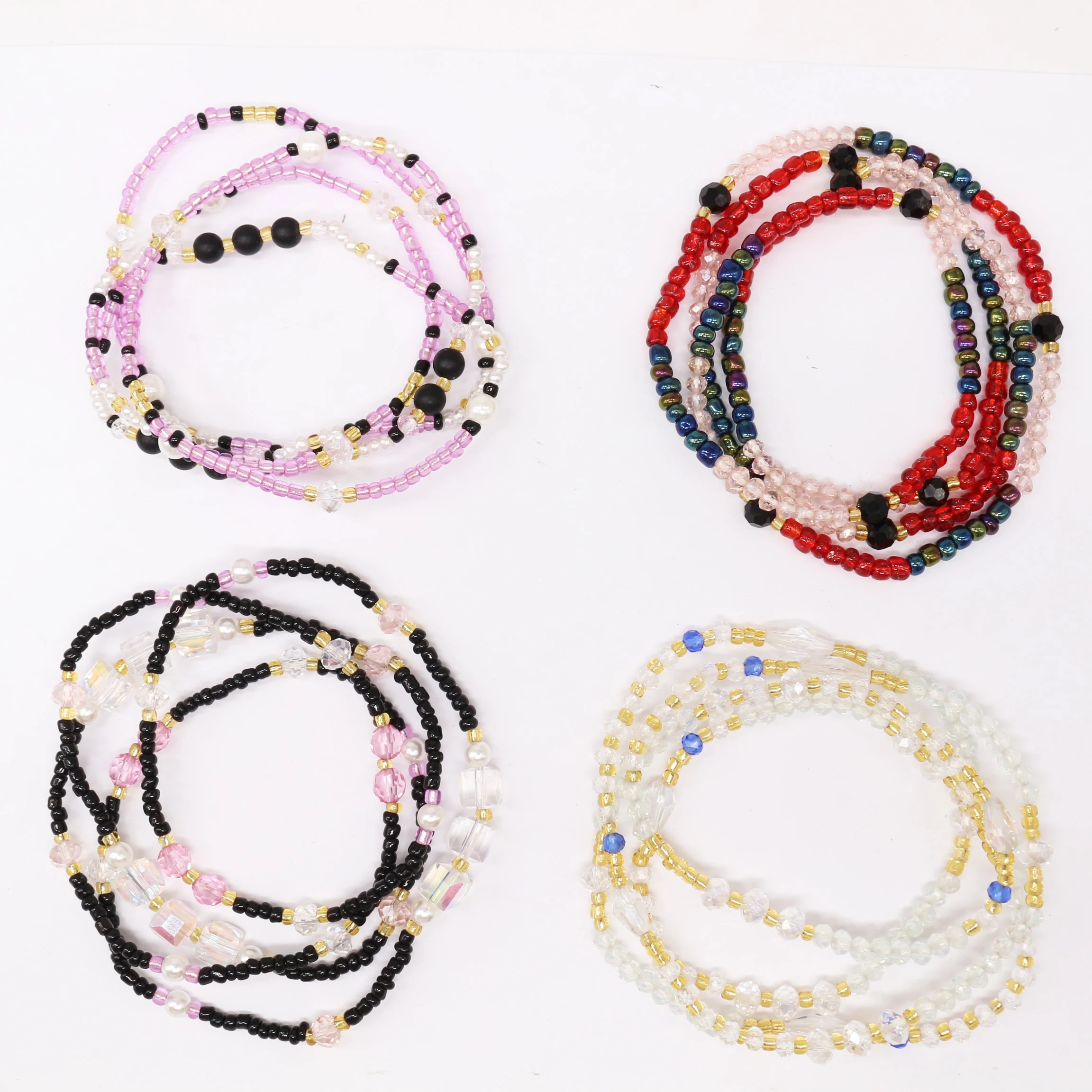 

Gaby High quality belt chain elastic thread waist chains Beach beads chain belt Colorful Waist Beads Belly Chain body chain