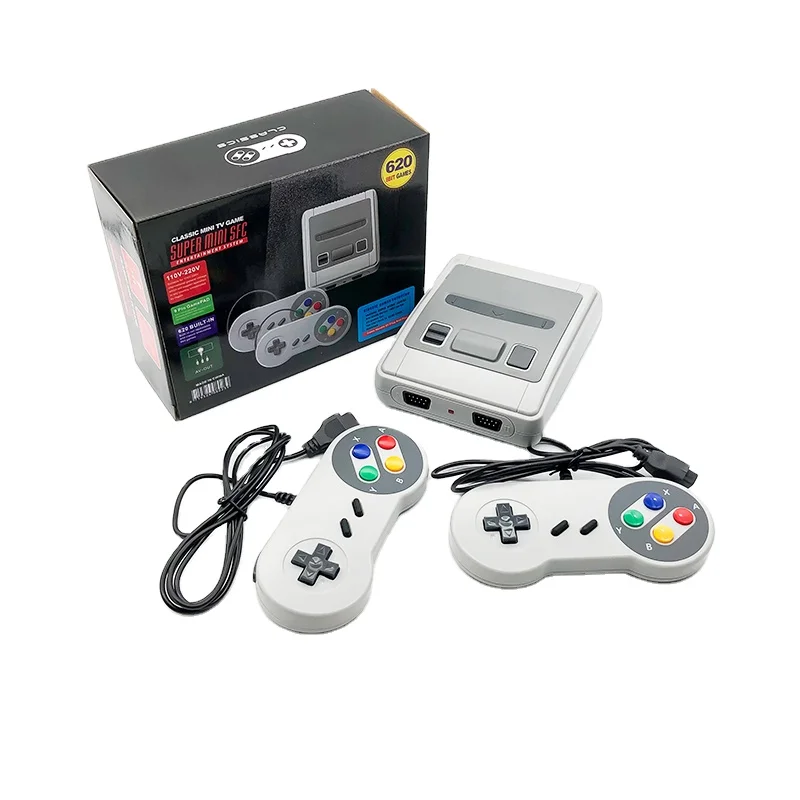 

super mini classics 8 bit game console 620 video game console portable games player, Grey