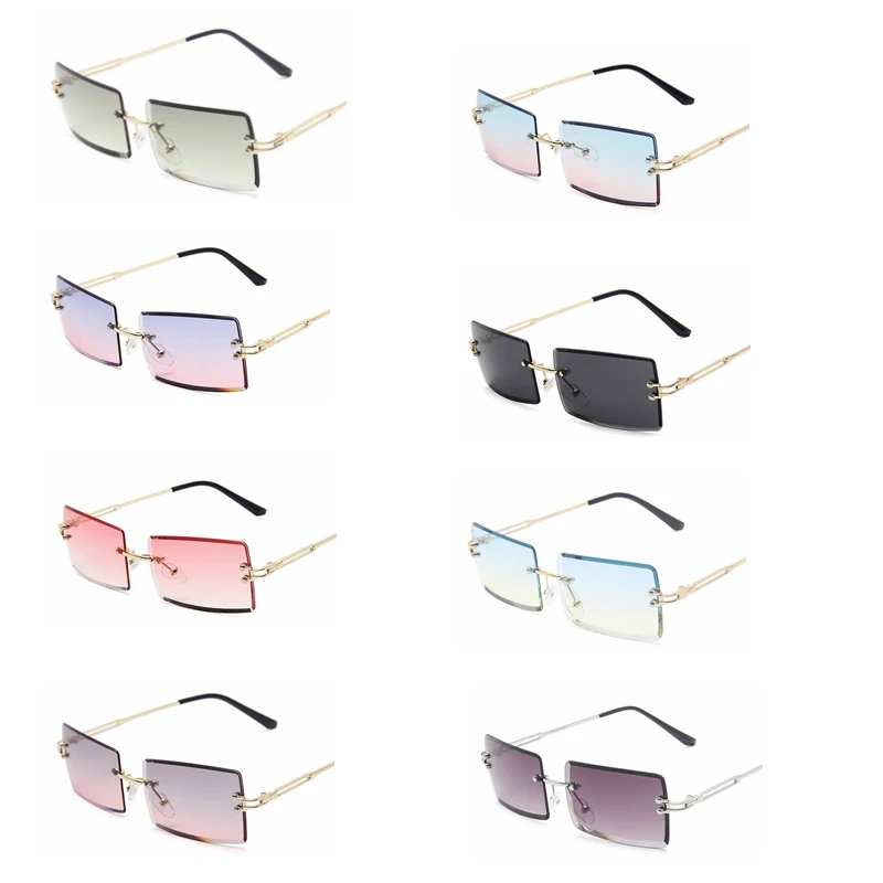 

Sunglasses Dropshipping China Rimeless Uv400 Shade Private Woman Trendy Custom Logo Frameless Eyewears Dropshipping Sunglasses