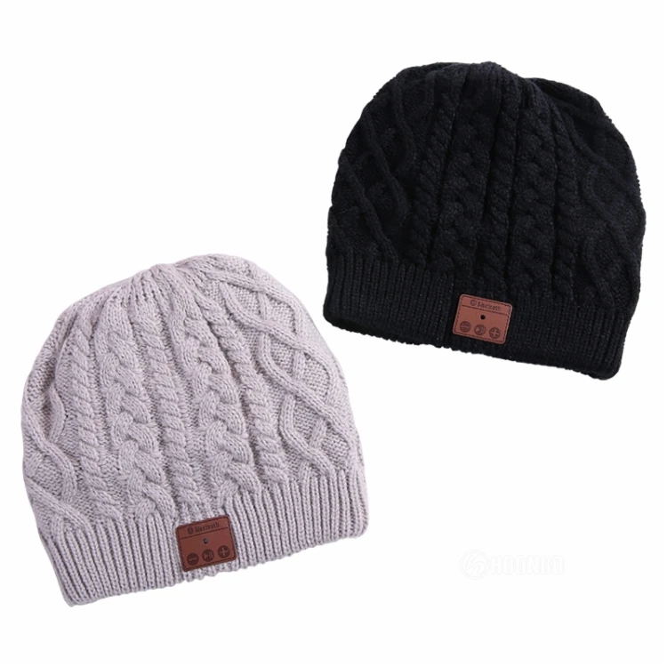 Good Headphone Beanie Hat Running Universal Headset Beanie Music Hat with Mic