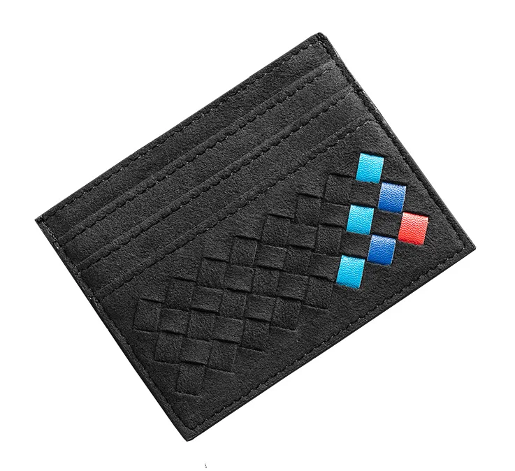 

Luxury Genuine Leather Mens Credit Card Holder Wallet, Black
