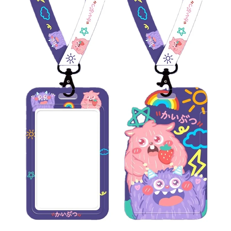 

Work ID meal card set ins wind belt polyester lanyard student campus cute badge holder girl bus card set can be customized, As shown in the pictures