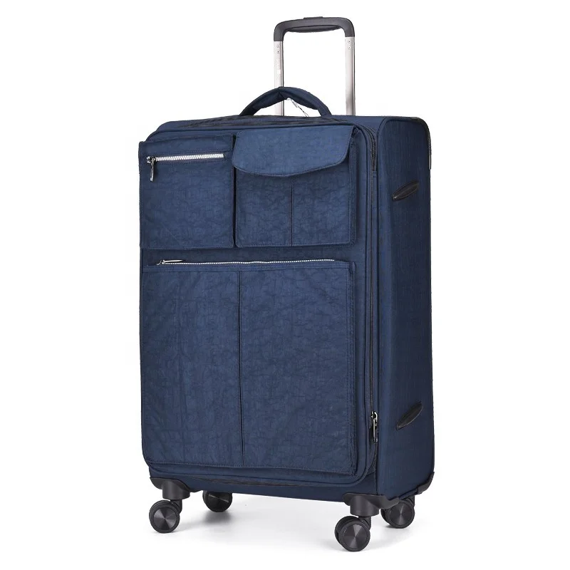 

High quality nylon carrying case cloth hand luggage pull rod travel luggage, Dark blue