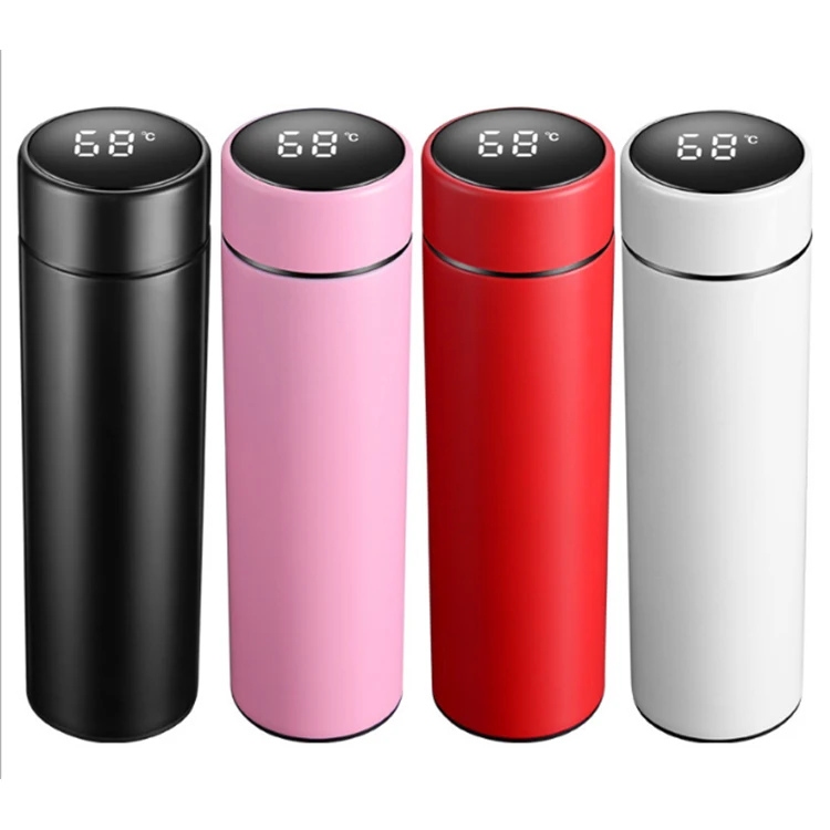 

[JT-F500]Free sample 500ml stainless steel double wall vacuum insulated flask temperature display led thermos
