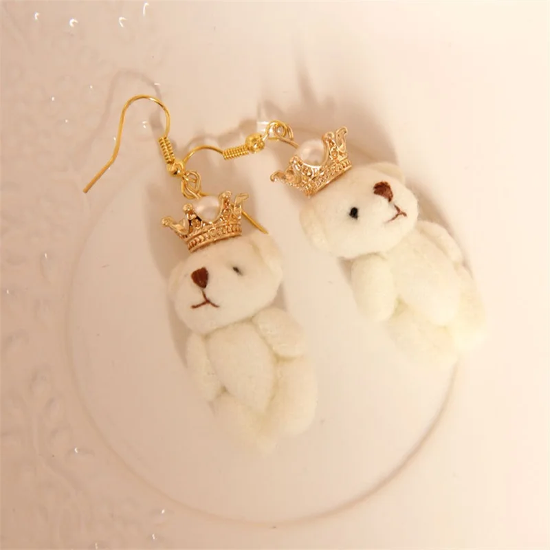 

2021 Handmade Elegant Cute Dangle Bear Earrings for Women Drop Earrings