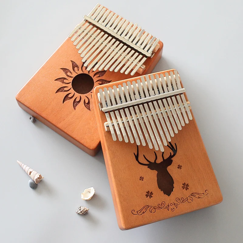 
On-sale Mahogany Wood Kalimba 17 Key Mbira Thumb Piano Good sound 