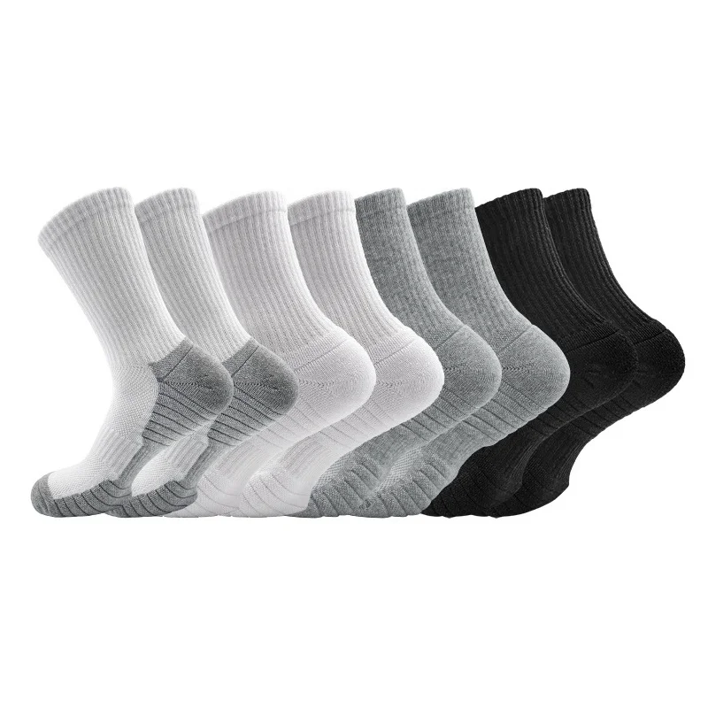 

Amazon Professional Thick Towel Sport Socks Men Athletic Training Cushioned Cotton Crew Socks