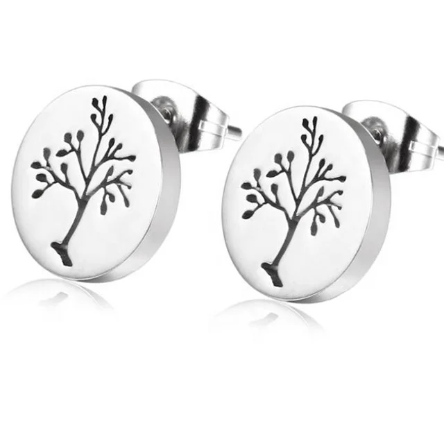 

Yiwu Aceon Stainless Steel Hollow Symbol In Center Of Coin Family Tree Disc Earring