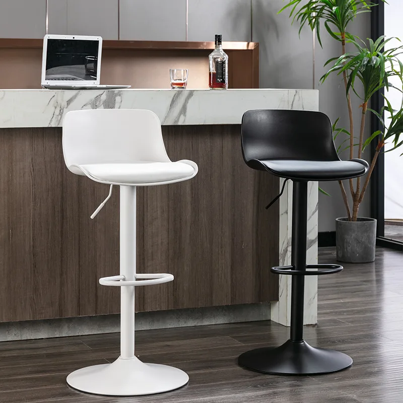 

Kitchen Breakfast Bar Counter Chairs Leather High Bar Chairs Bar Stool Modern