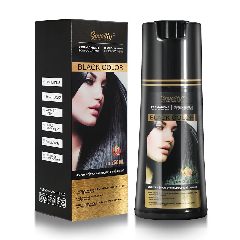 

Manufacturer 250ML Shampoo Black Hair Natural Black Hair Dye Shampoo, Black;brown