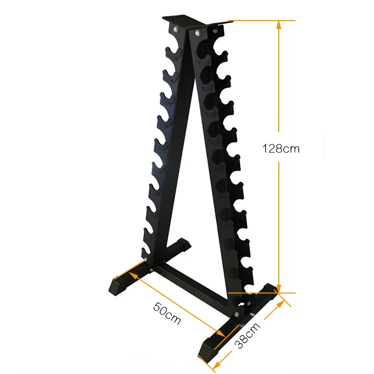 

Gym Dumbbell Hex Dumbbell Rack Rubber Hex Dumbbell Set With Rack, Black