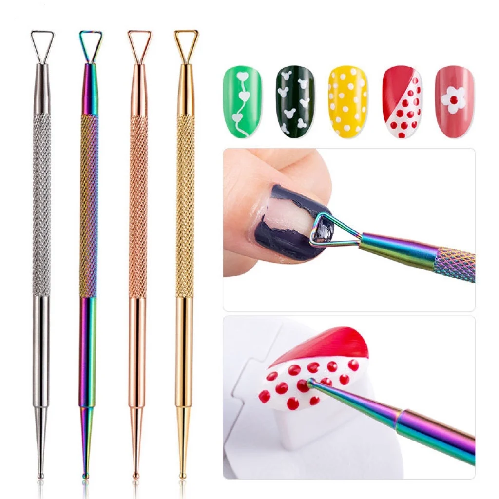 

Professional Manicure Remover Tool Gel Nail Polish Peeler Stainless Steel Metal Silver Cuticle Pusher Nails