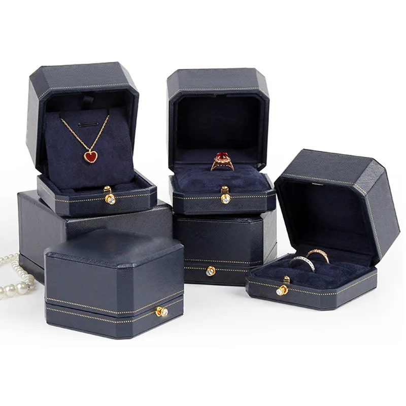 

Stock Universal Blue Special High Quality Paper Jewelry Boxes Wedding Necklace Jewelry Gift Box