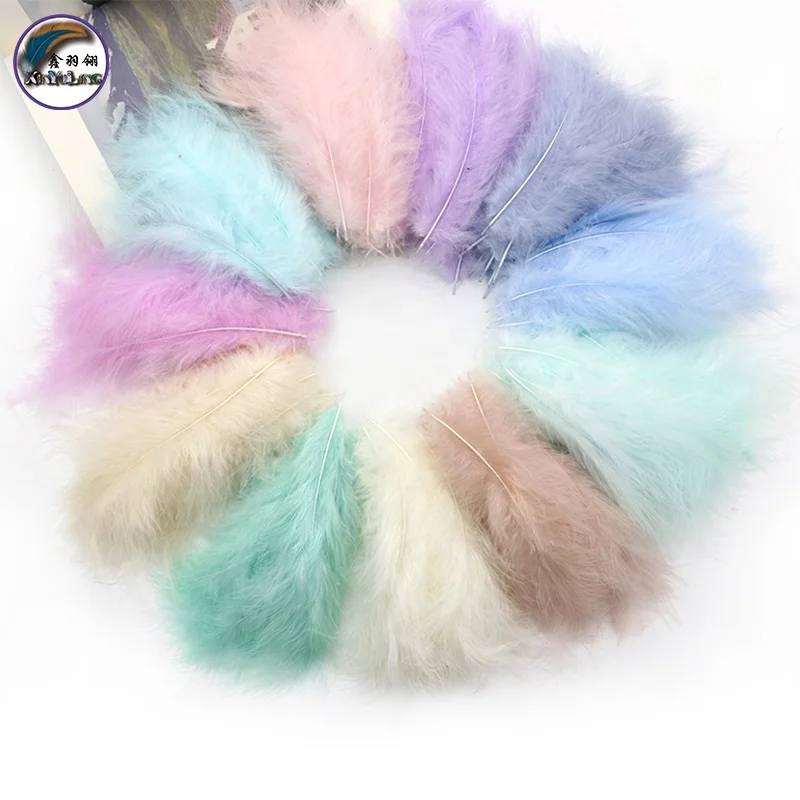 

Wholesale High Quality Multi-Color 10-15CM Turkey marabou Feather plumas white turkey tail center feathers for crafts