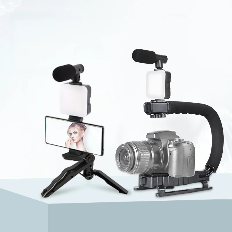 

Free sample wholesale professional kit vlog video set smartphone live lighting mobile phone vlogging kit for smartphone camera