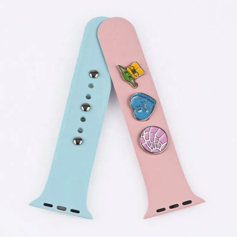 

Wholesale jewelry Rabbit Ms mouse Metal charms for wristband apple watch band Hard enamel charm, Custom color
